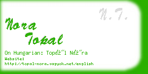 nora topal business card